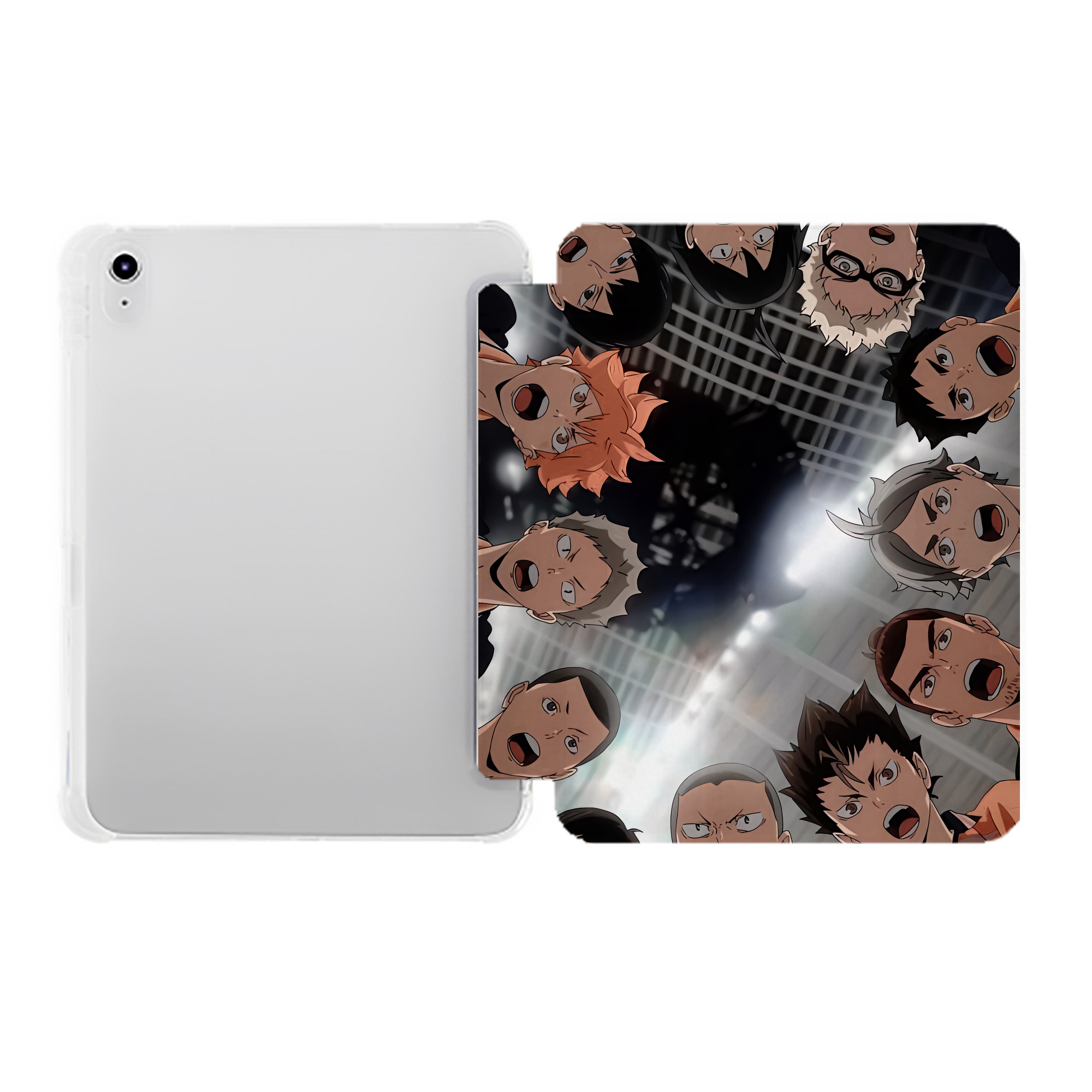 （画像用） ハイキュー!! Haikyu!! IPad ケース ペン収納付き 三つ折りスタンド PUレザー×シリコン 対応機種9.5/10.5/10.9インチ